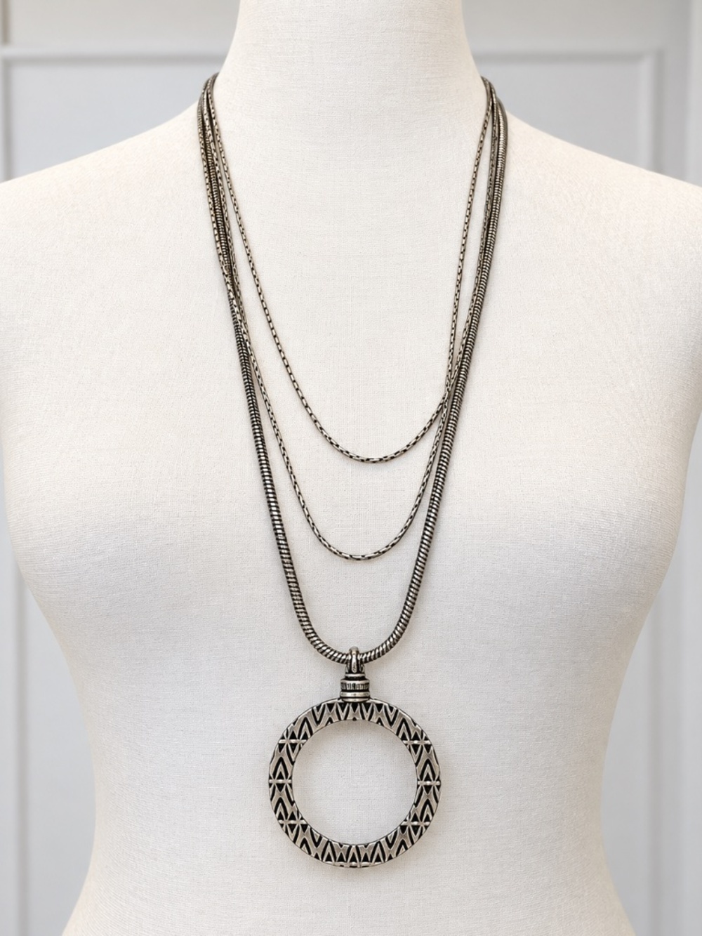 Silver-Tone Multi-Strand Necklace